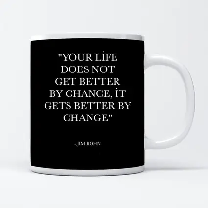 Jim Rohn Life Change Quote Black White