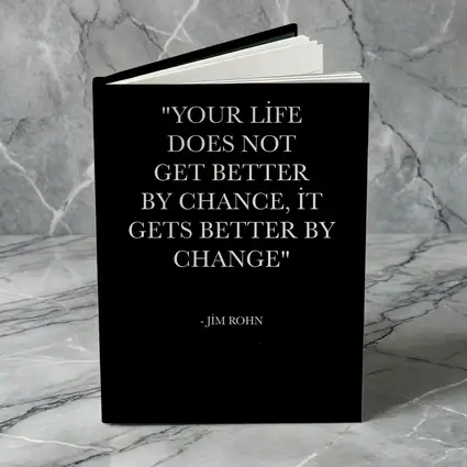 Jim Rohn Life Change Quote Black White