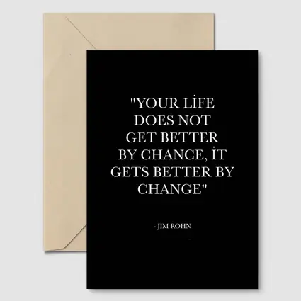 Jim Rohn Life Change Quote Black White