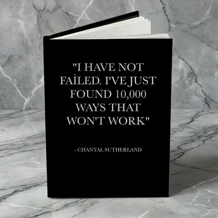 I Have Not Failed Quote Black Poster