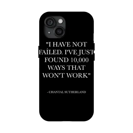 I Have Not Failed Quote Black Poster