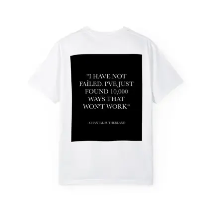 I Have Not Failed Quote Black Poster