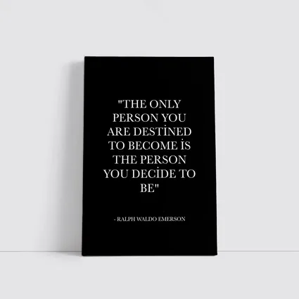 Ralph Waldo Emerson Quote Black Minimalist Art