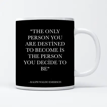 Ralph Waldo Emerson Quote Black Minimalist Art