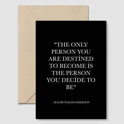 Ralph Waldo Emerson Quote Black Minimalist Art