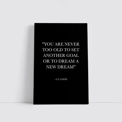 CS Lewis Quote Black Minimalist Typography Art