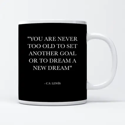 CS Lewis Quote Black Minimalist Typography Art