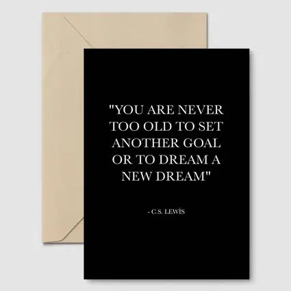 CS Lewis Quote Black Minimalist Typography Art