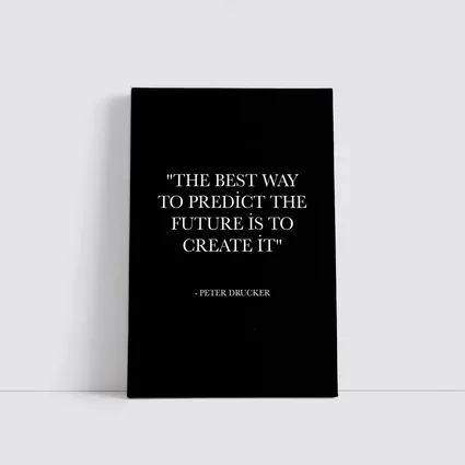 Peter Drucker Quote Black Minimalist Art