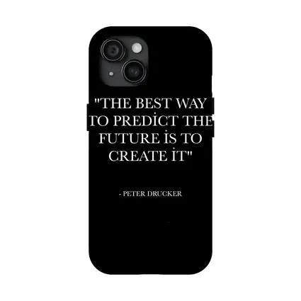 Peter Drucker Quote Black Minimalist Art