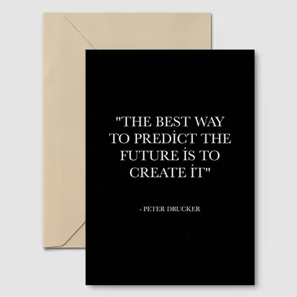 Peter Drucker Quote Black Minimalist Art