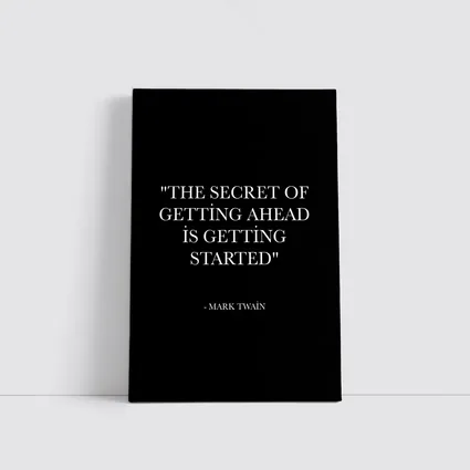 Mark Twain Quote Black Minimal Typography