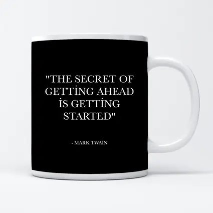 Mark Twain Quote Black Minimal Typography