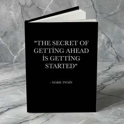 Mark Twain Quote Black Minimal Typography