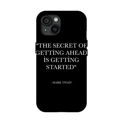 Mark Twain Quote Black Minimal Typography