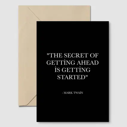 Mark Twain Quote Black Minimal Typography