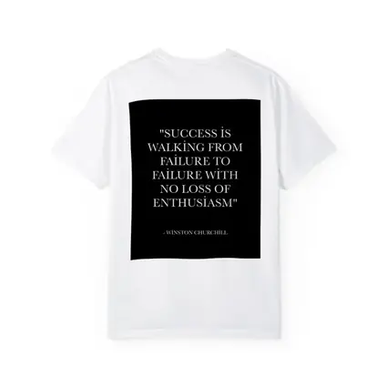 Winston Churchill Success Quote Black Minimal