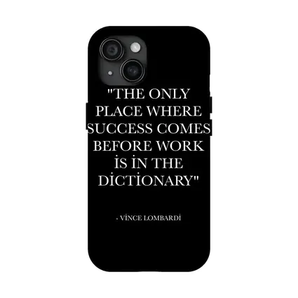 Vince Lombardi Success Quote Black Poster