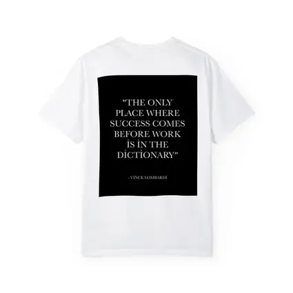 Vince Lombardi Success Quote Black Poster