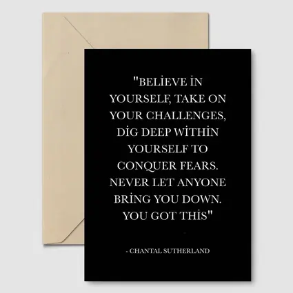 Chantal Sutherland Believe In Yourself Quote