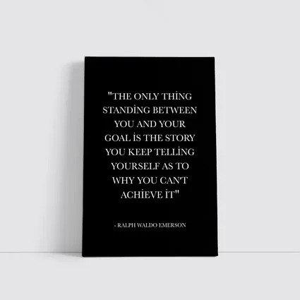 Ralph Waldo Emerson Goal Quote Black