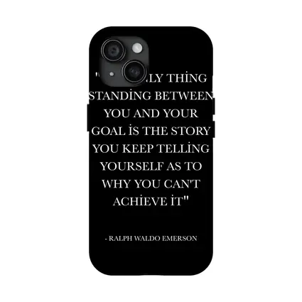 Ralph Waldo Emerson Goal Quote Black