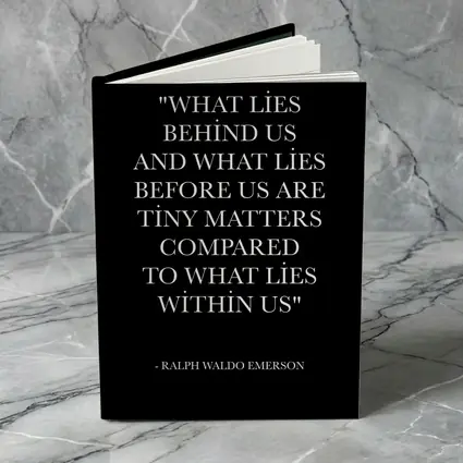 Ralph Waldo Emerson Quote Black Minimalist Print