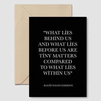 Ralph Waldo Emerson Quote Black Minimalist Print