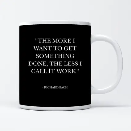 Richard Bach Quote Black Minimalist Typography Art
