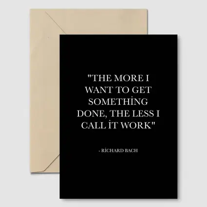 Richard Bach Quote Black Minimalist Typography Art