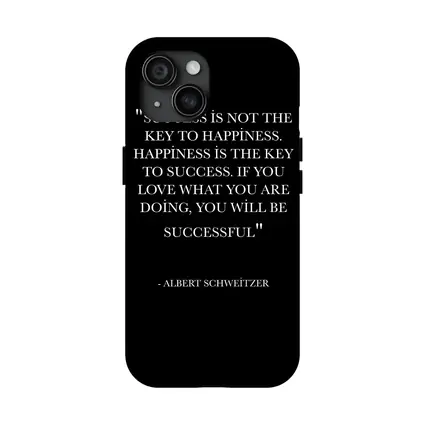 Albert Schweitzer Happiness Success Quote Black