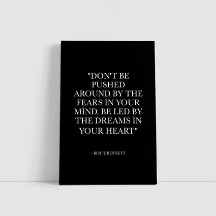 Roy T Bennett Dreams Heart Quote Black