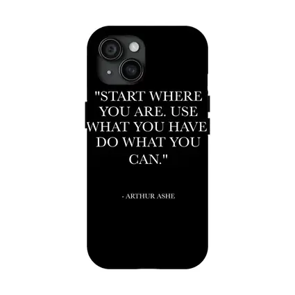 Arthur Ashe Quote Black Minimalist Art