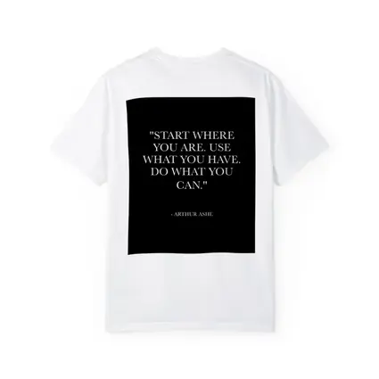 Arthur Ashe Quote Black Minimalist Art