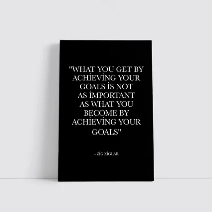 Zig Ziglar Goals Quote Black White