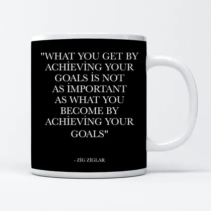 Zig Ziglar Goals Quote Black White