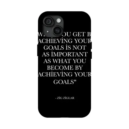 Zig Ziglar Goals Quote Black White