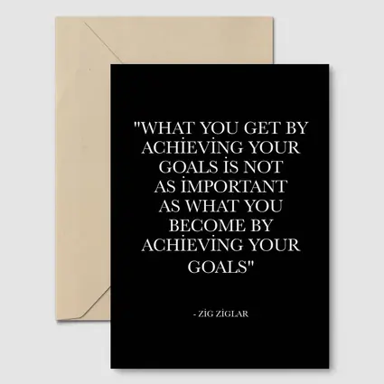 Zig Ziglar Goals Quote Black White