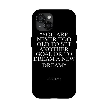 CS Lewis Dream Goals Quote Black Background