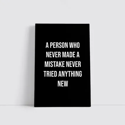 Never Made A Mistake Quote Black