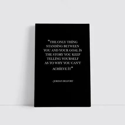 Jordan Belfort Goal Quote Black Background