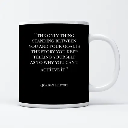 Jordan Belfort Goal Quote Black Background
