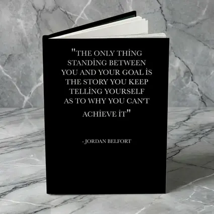 Jordan Belfort Goal Quote Black Background