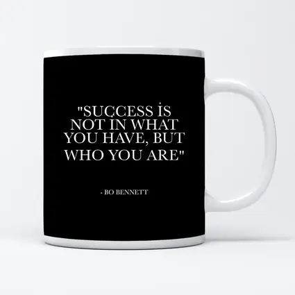 Bo Bennett Success Quote Black Background Art