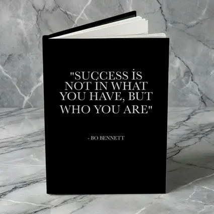 Bo Bennett Success Quote Black Background Art