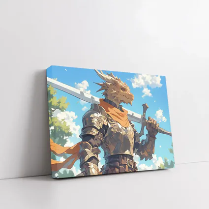 Dragon Knight Armor Sword Blue Sky