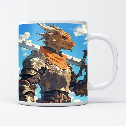 Dragon Knight Armor Sword Blue Sky