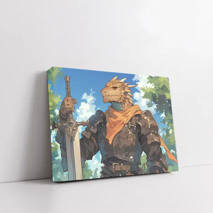 Dragon Knight Warrior Anime Art Forest