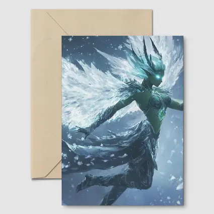 Ice Angel Fantasy Figure Snowflake Storm