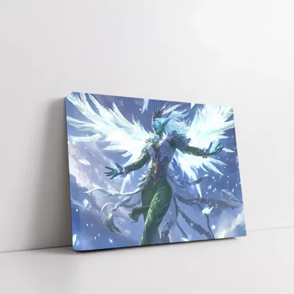 Fantasy Elf Angel Wings Ice Blue Sky